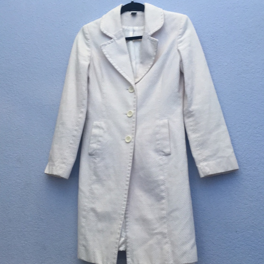 Vintage Style White Corduroy Coat